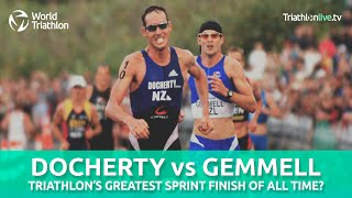 One of the greatest triathlon sprint finishes ever [upl. by Ellevehc]