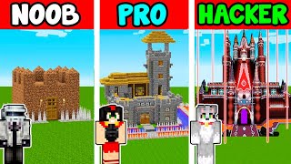 MINECRAFT CASTILLO NOOB vs PRO vs HACKER 😱🏠 RETO DE LA BASE de ACENIX INVICTOR y ELMAYO97 🔥 [upl. by Sifan368]