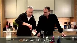 aerolatte  milk frother makes three layer caffè latte macchiato [upl. by Elberta]