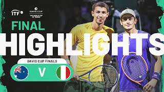 Highlights Popyrin AUS v Arnaldi ITA  Davis Cup Finals 2023 [upl. by Nov]