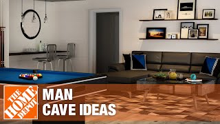 Man Cave Ideas  The Home Depot [upl. by Anetsirk]