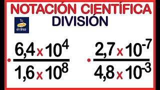 🚩NOTACIÓN CIENTÍFICA DIVISIÓN 📈 [upl. by Hgielhsa]