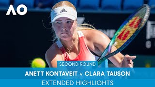 Anett Kontaveit v Clara Tauson Extended Highlights 2R  Australian Open 2022 [upl. by Eelyac199]