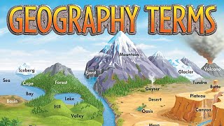 Important Geographical Terms Features Landforms Of Earth [upl. by Ellan]