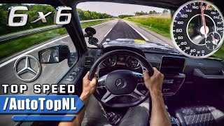 MERCEDES G63 AMG 6X6 AUTOBAHN POV ACCELERATION amp TOP SPEED by AutoTopNL [upl. by Nikolas]