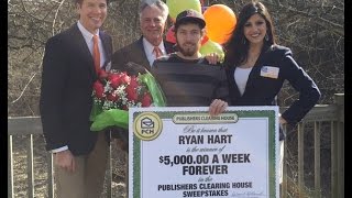 Publishers Clearing House Winners Ryan Hart From Iowa Wins 5000 a Week quotForeverquot [upl. by Venu494]