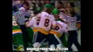 minesota north stars at boston bruins record setting brawl game [upl. by Atinahs325]