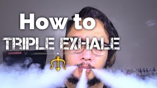 How to Triple Exhale  Vape Tricks 💨 [upl. by Atnauqahs]