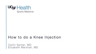 How to do a Knee Injection [upl. by Raddatz902]