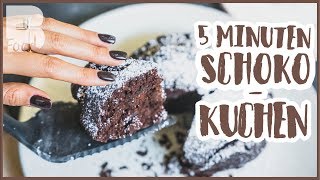 Schokoladenkuchen  5 Minuten Rezept  saftig vegan und gelingsicher [upl. by Winifred]