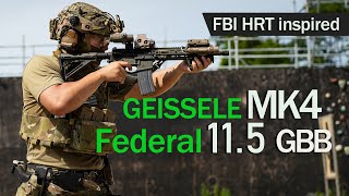 VFC airsoft 115 GBBR  Geissele Mk4 Fed HRT Inspired  Eotech G33Exps3 combo [upl. by Aihppa]