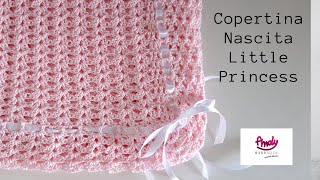 TUTORIAL Copertina Uncinetto  Little princess crochet [upl. by Hutson]