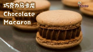 ENG SUB 巧克力马卡龙食谱 快干做法 How To Make Chocolate Macaron Recipe Dry fast Method [upl. by Acinomad]