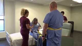 Physical Therapy Transfer Training  How To Transfer From Wheelchair To Bed [upl. by Schiffman580]