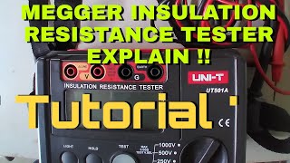 HOW TO USE MEGGER INSULATION TESTER or insulation resistance tester UNI T  ELECTROMECHANICAL [upl. by Faythe574]