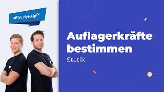 Auflagerkräfte bestimmen Technische Mechanik StudyHelp [upl. by Frances]