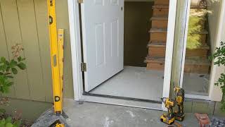 Jeld Wen Front Door Installation  Really crappy products and craftsmanship PART 1 [upl. by Eirrotal198]