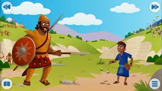 Biblia para Niños  David y Goliat  1 Samuel 1617 [upl. by Bj711]