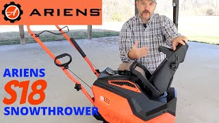 Ariens S18 Single Stage Snow ThrowerBlower ► Review Features Overview [upl. by Richer650]