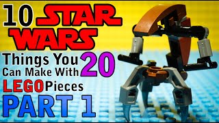 10 Star Wars things You Can Make With 20 Lego Pieces Part 1 [upl. by Ecinue]