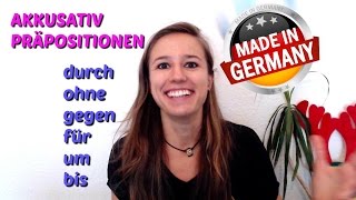 The ACCUSATIVE Part 3 How to EASILY Remember the GERMAN ACCUSATIVE Prepositions [upl. by Adlesirc]