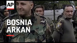 BOSNIA CAPTURED SOLDIERS PARADED BY SERB PARAMILITARY LEADER [upl. by Jowett]