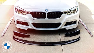 How to Install a Front Lip  Side Skirt Extensions  BMW F30 [upl. by Armilda]