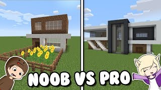 CASA MODERNA NOOB VS PRO EN MINECRAFT [upl. by Gnav]