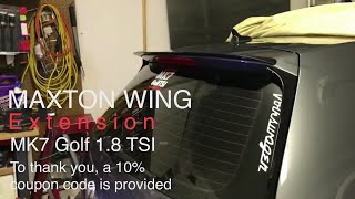 MK7 Golf Maxton Rear Spoiler Extension [upl. by Naashom275]