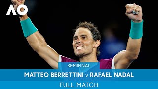 Matteo Berrettini v Rafael Nadal Full Match SF  Australian Open 2022 [upl. by Alletsirhc]