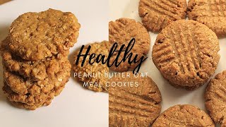 Healthy Peanut Butter Oatmeal Cookies  2 ways [upl. by Robet425]