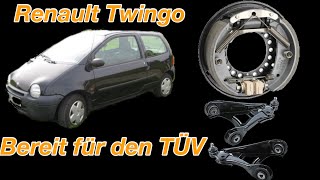 Renault Twingo  Bremsbelege  Trommelbremsen  Querlenkerbuchsen  Ventildeckeldichtung [upl. by Oys]