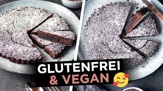 Veganer amp Glutenfreier Schokokuchen  Schwedischer quotKladdkakaquot [upl. by Ellyn]