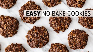 NO BAKE COOKIES  easy chocolate oatmeal cookie recipe [upl. by Jauch]