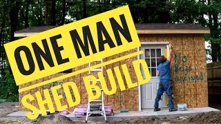 Solo Build  10x20 Shed  Timelapse  MY DIY [upl. by Lozar]