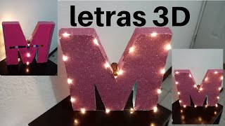 Como hacer letras de carton 3D [upl. by Au]