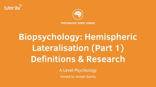 Revision Webinar Biopsychology – Hemispheric Lateralisation Part 1 Definitions amp Research [upl. by Hamilah907]