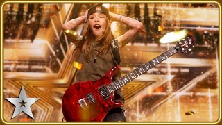 GOLDEN BUZZER winner Olly Pearson rocks with QUEEN guitar solo  Auditions  BGT 2025 [upl. by Oicnanev]