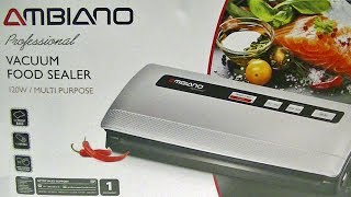 AldiAmbiano Vacuum Food Sealer – Unboxing amp Demo [upl. by Eilram]