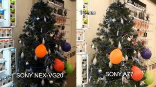 Sony NEX VG20 vs SONY A77 [upl. by Nivrem]