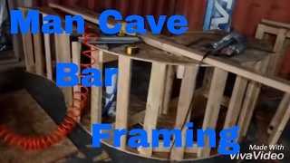 Make a man cave bar framing Rough carpentry DIY [upl. by Anilatak]