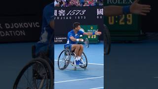 Novak Djokovic plays WHEELCHAIR tennis 🔥 [upl. by Bran]