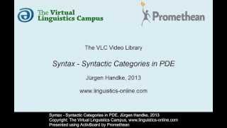 SYN101  Syntactic Categories in PDE [upl. by Ruyam]