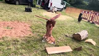 A fabulous range of wooden sculpture at Caerleon festival 2024 [upl. by Aramit]