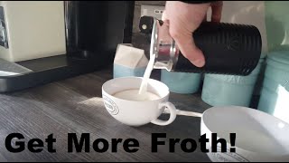 How to Get More Froth from Your Nespresso Coffee Aeroccino  Nespresso tips and help [upl. by Boeschen]