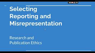 Selective Reporting and Misrepresentation of data Research and Publication ethics Phd coursework [upl. by Aubreir]