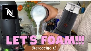 How To Foam Milk With Aeroccino 3 Make Coffee With Foam Tips amp Tricks  Easy Foamed Latte Recipe [upl. by Ilaw41]