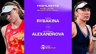 Elena Rybakina vs Ekaterina Alexandrova  2024 Adelaide Quarterfinal  WTA Match Highlights [upl. by Stanislaus331]