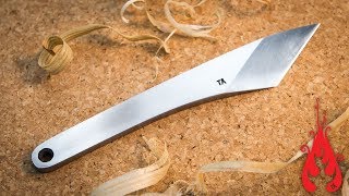 Blacksmithing  Making a kiridashi style knife [upl. by Kurr]