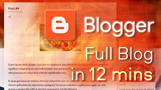 Blogger  Tutorial for Beginners in 12 MINUTES  FULL GUIDE [upl. by Laved]